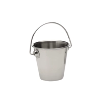 4 Servier/Saucen-Eimer, oben Ø 7 cm, H: 6.5 cm Edelstahl, 0.15 Liter
