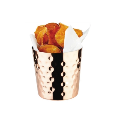 Servier-Eimer, Kupfer-Look, Ø 8.5 cm, H: 8.5 cm, gehämmert, 0.35l_2