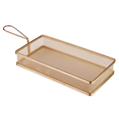 Servier-Frittierkorb Gold-Look 26 x 13 cm, H: 5 cm _1