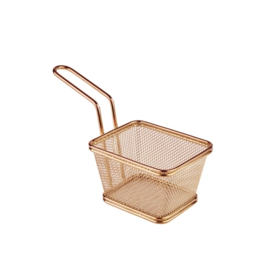 Servier-Frittierkorb Gold-Look, 10 x 8.5 cm,  H: 6.5 cm_1