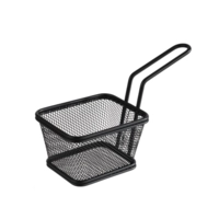 Servier-Frittierkorb CNS schwarz, 10 x 8.5 cm,  H: 6.5 cm