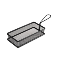 Servier-Frittierkorb CNS schwarz, 21.5 x 10.5 cm, H: 4.5 cm