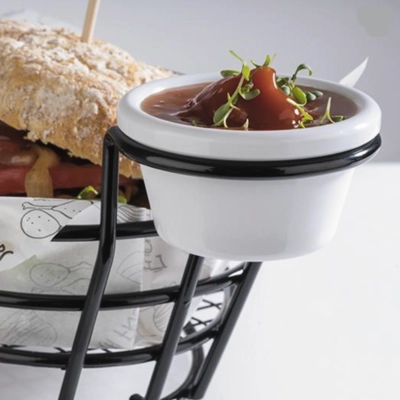 Servierkorb Burger Fries, schwarz 39.5 x 20 cm,  H: 11 cm_2