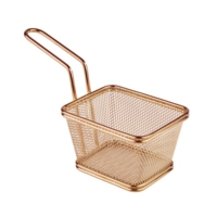 Servier-Frittierkorb, Gold-Look, 13 x 10.5 cm,  H: 9 cm