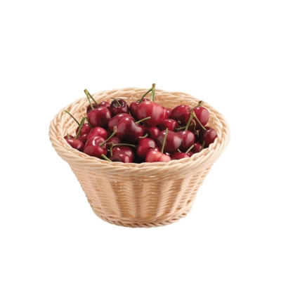 Tisch-und Buffetkorb rund, Ø 19 cm, H: 9.5 cm Polypropylen, hellbeige_2