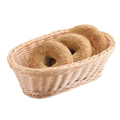 Tisch-und Buffetkorb oval, 28.5 x 17 cm, H: 8.5 cm Polypropylen, hellbeige_2