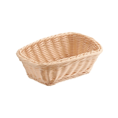 Tisch-und Buffetkorb eckig, 23 x 17 cm,H: 8cm Polypropylen, hellbeige _1