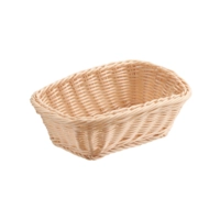 Tisch-und Buffetkorb eckig, 23 x 17 cm,H: 8cm Polypropylen, hellbeige 