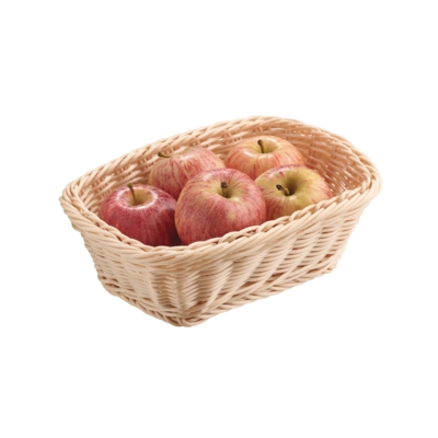 Tisch-und Buffetkorb eckig, 23 x 17 cm,H: 8cm Polypropylen, hellbeige _2