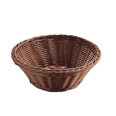 Tisch-und Buffetkorb rund, Ø 25.5 cm, H: 8.5 cm Polypropylen, hellbraun_1