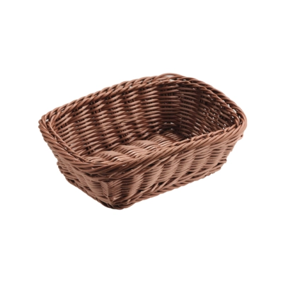 Tisch-und Buffetkorb, eckig, 23 x 17cm, H: 8 cm Polypropylen, hellbraun_1