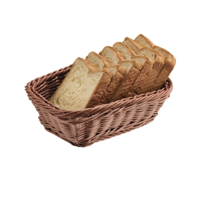 Tisch-und Buffetkorb, eckig, 23 x 17cm, H: 8 cm Polypropylen, hellbraun_2