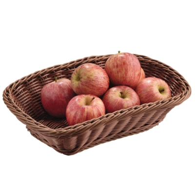 Tisch-und Buffetkorb, eckig, 31.5 x 22 cm, H 8.5cm Polypropylen, hellbraun_2