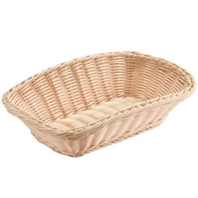 Tisch-und Buffetkorb, eckig, 31.5 x 22cm, H: 8.5cm Polypropylen, hellbeige_1