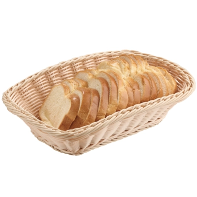 Tisch-und Buffetkorb, eckig, 31.5 x 22cm, H: 8.5cm Polypropylen, hellbeige_2