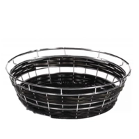 Corbeille de buffet, brun foncé, Ø 40cm, H:12.5 cm avec cadre de fixation en acier