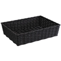 Korb WickerLook, 39.5 x 29.5 cm, H: 10 cm Polypropylen, schwarz