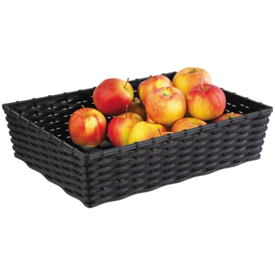Korb WickerLook, 39.5 x 29.5 cm, H: 10 cm Polypropylen, schwarz_2