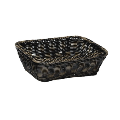 GN 1/4 Korb, 26.5 x 16.2 cm, H: 6.5 cm Polypropylen, schwarz/braun_1