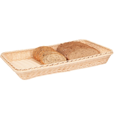GN 1/1 Korb, 53 x 32.5 cm, H: 6.5 cm Polypropylen, hellbeige       _2