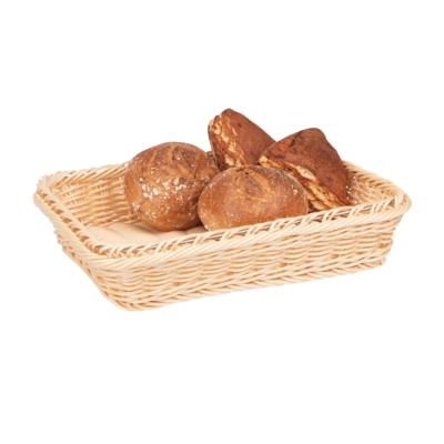 GN 1/2 Korb, 32.5 x 26.5 cm, H: 6.5 cm Polypropylen, hellbeige       _2