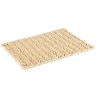 Auslage-Tablett flach, hellbeige, 60 x 40 cm,  Polypropylen  Polypropylen _1