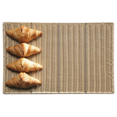 Auslage-Tablett flach, hellbeige, 60 x 40 cm,  Polypropylen  Polypropylen _2