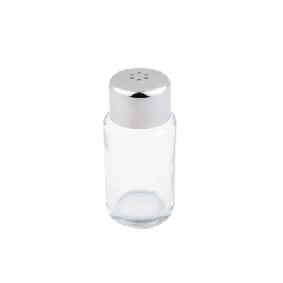 Pfefferstreuer Glas Deckel CNS, mit 6 Löcher, Ø 4 cm, H: 9 cm  Ø 4 cm, H: 9 cm _1