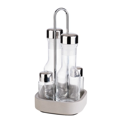 Element Menage, Sel-/poivre/Huile-/Vinaigre, 12.5 x 12.5 cm H: 25 cm_1