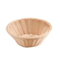 Tisch-und Buffetkorb rund, Ø 25.5 cm, H: 8.5 cm Polypropylen, hellbeige