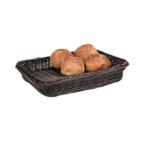 GN 2/3 Korb, 32.5 x 35.4 cm, H: 6.5 cm Polypropylen, schwarz/braun