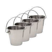 Set à 4 Servier/Saucen-Eimer, oben Ø 7 cm,  H: 6.5 cm, Edelstahl, 0.15 Liter