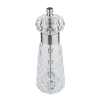 Diamond Pfeffermühle, Acryl strukturiert, Ø 6 cm,  Chromstahl gebürstet, H: 18 cm
