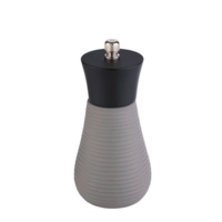 Moulin à sel Element, beton, Ø 7.5 cm,  couvercle en bois noir, H: 15.5 cm