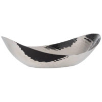 Schale gehämmert CNS, 24 x 16.5 cm, H: 7 cm, 0.45l 