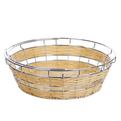 Corbeille de buffet ronde, Ø 40 cm, H: 12.5 cm polyéthylène, beige clair_1