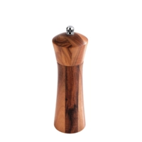 Salzmühle, Akazienholz braun, Ø 5 cm, H: 17 cm 