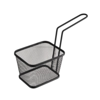 Servier-Frittierkorb CNS schwarz, 13 x 10.5 cm,  H: 9 cm