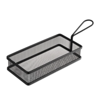 Servier-Frittierkorb CNS schwarz, 26 x 13 cm,  H: 5 cm