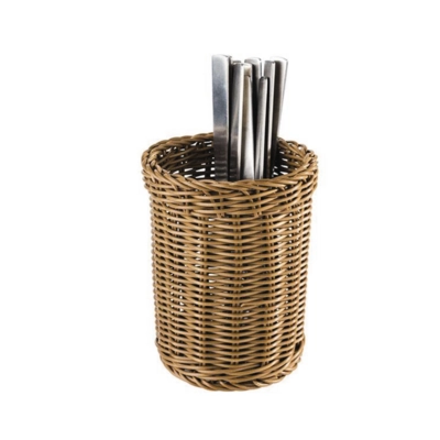 Besteckkorb Economic, Ø 12 cm, H: 15 cm Polypropylen, braun_2
