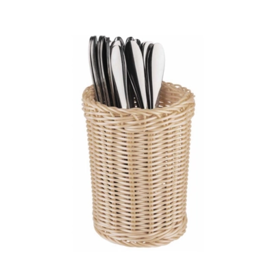 Besteckkorb Economic, Ø 12 cm, H: 15 cm Polypropylen, hellbeige_2