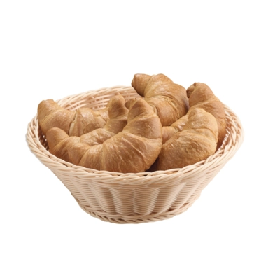 Tisch-und Buffetkorb rund, Ø 25.5 cm, H: 8.5 cm Polypropylen, hellbeige_2