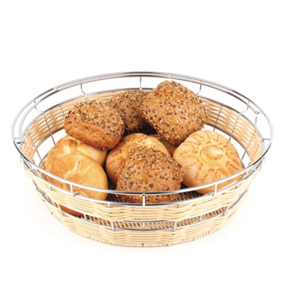 Corbeille de buffet ronde, Ø 40 cm, H: 12.5 cm polyéthylène, beige clair_2