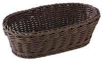 Baguette-Korb oval, 28 x 16 cm, H: 8 cm Polypropylen, braun_1