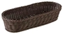 Baguette-Korb oval, 40 x 16 cm, H: 8 cm Polypropylen, braun