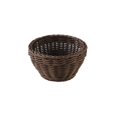 Korb rund, Ø 16 cm, H: 8 cm Polypropylen, braun_1