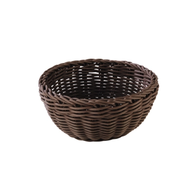 Korb rund, Ø 20 cm, H: 8 cm Polypropylen, braun_1
