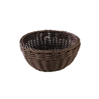 Korb rund, Ø 20 cm, H: 8 cm Polypropylen, braun