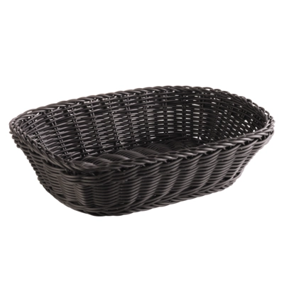 Korb rechteckig, 26.5 x 19 cm, H: 7 cm Polypropylen, schwarz_1