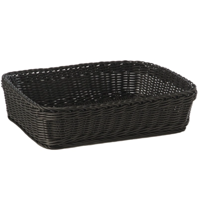 Korb rechteckig, 40 x 30 cm, H: 10 cm Polypropylen, schwarz Polypropylen, schwarz_1